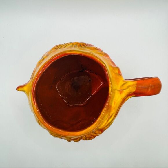 Pacific Stoneware Signed B Walsh 1969 Coffee Mug Cat Feline Orange - Picture 9 of 10